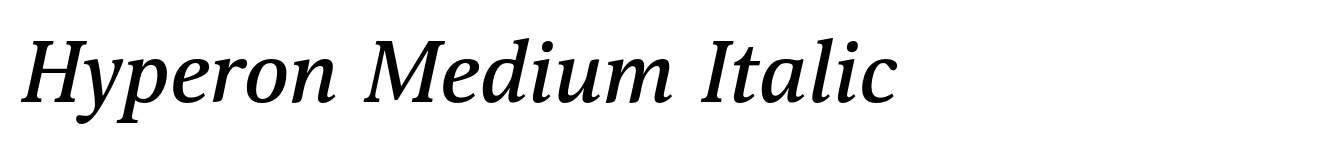 Hyperon Medium Italic image